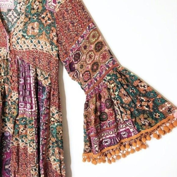 UMGEE Boho Pom Pom Printed Dress - Picture 3 of 9